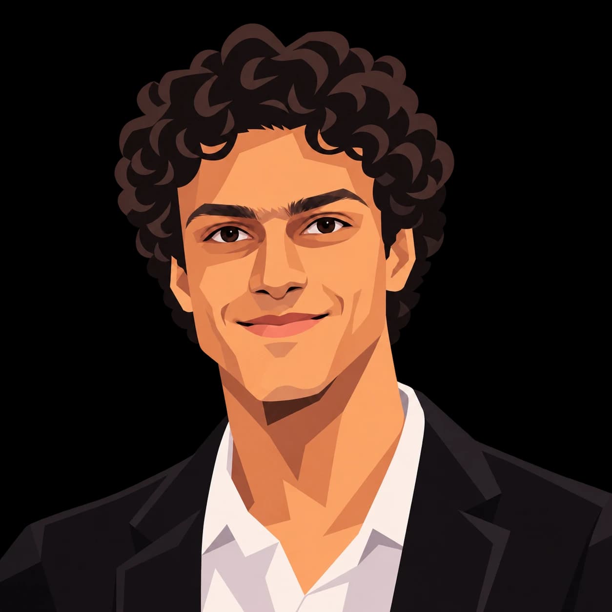 Illustrated portrait of Atef Mohamed